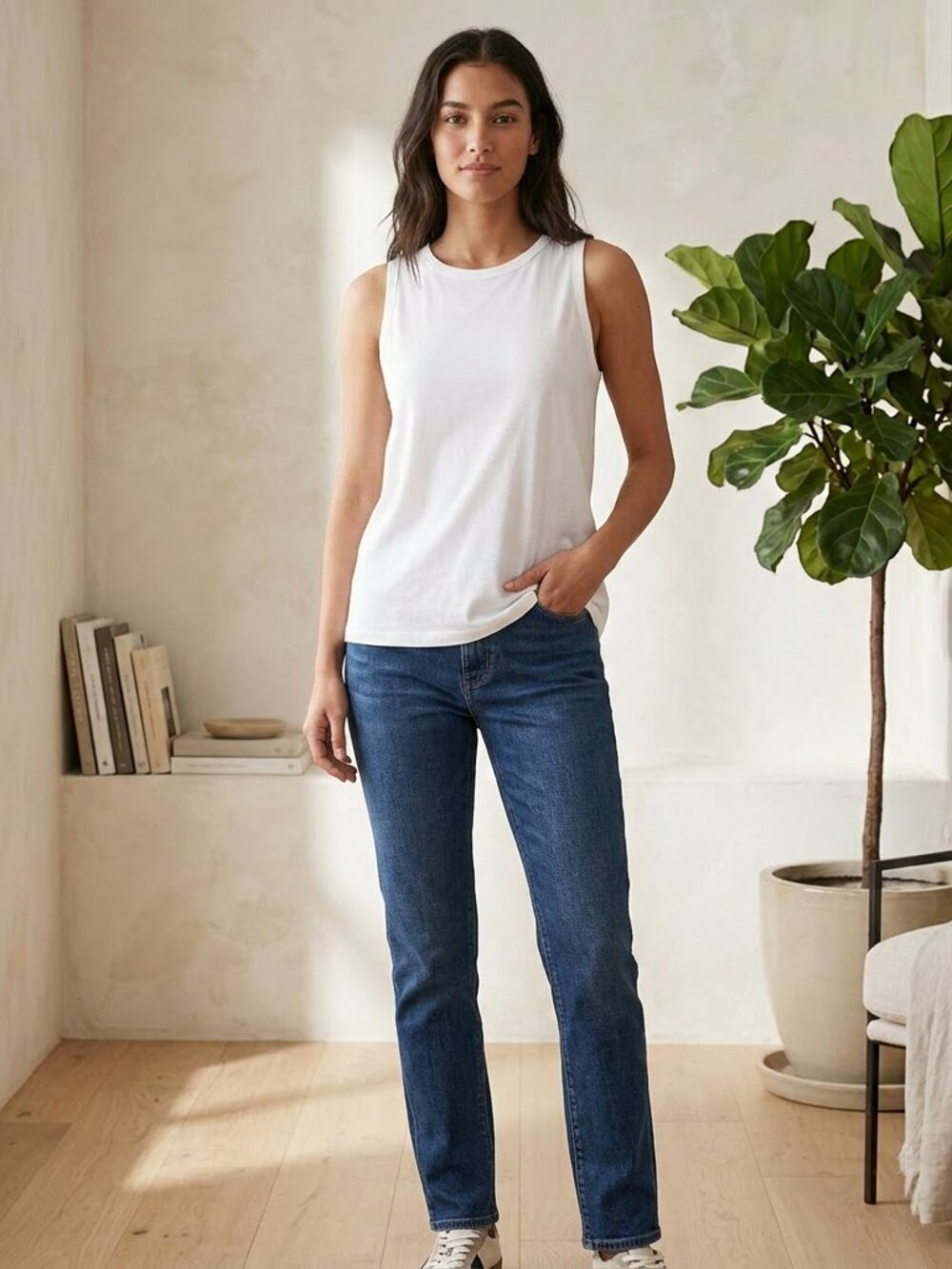 J.CREW Top Tank Blouse White XL Machine Wash